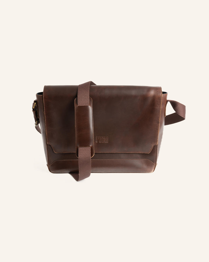 Leder Messenger Bag Times
