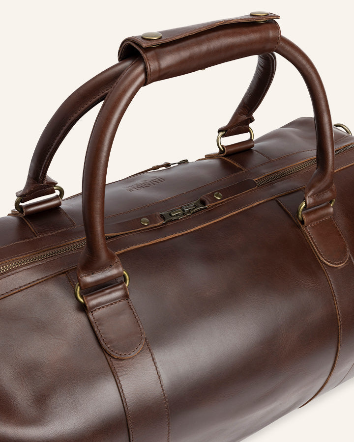 Leder Weekender Willow Braun | Tropisch