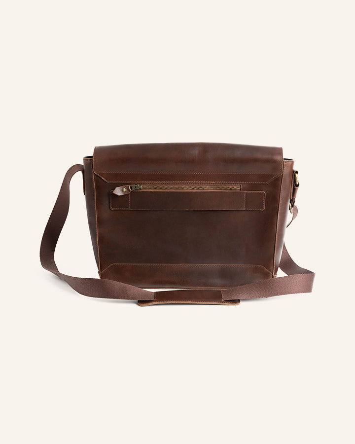 Leder Messenger Bag Times