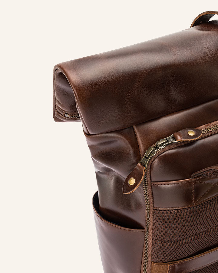 Leather Rolltop Backpack Norman - Character Sale