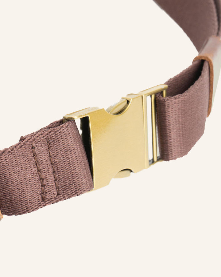 Leather Waist Bag Dash Brown | Dots