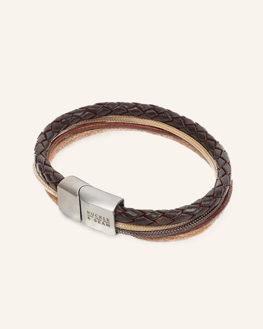 Leder Armband Manu braun