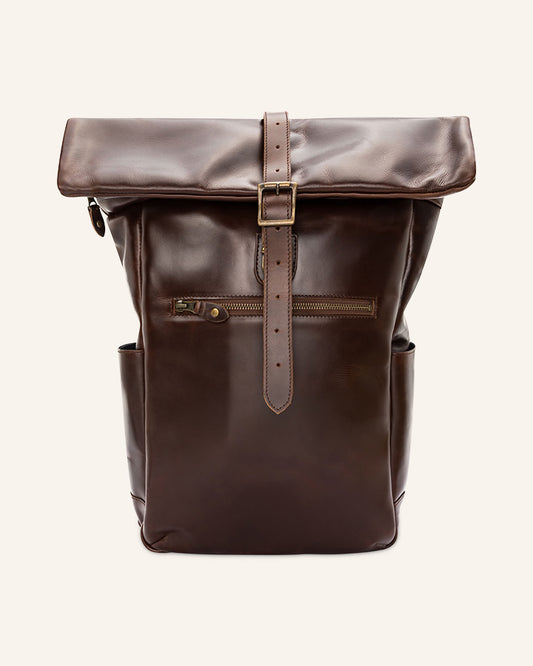 Leder Rolltop Rucksack Nomad