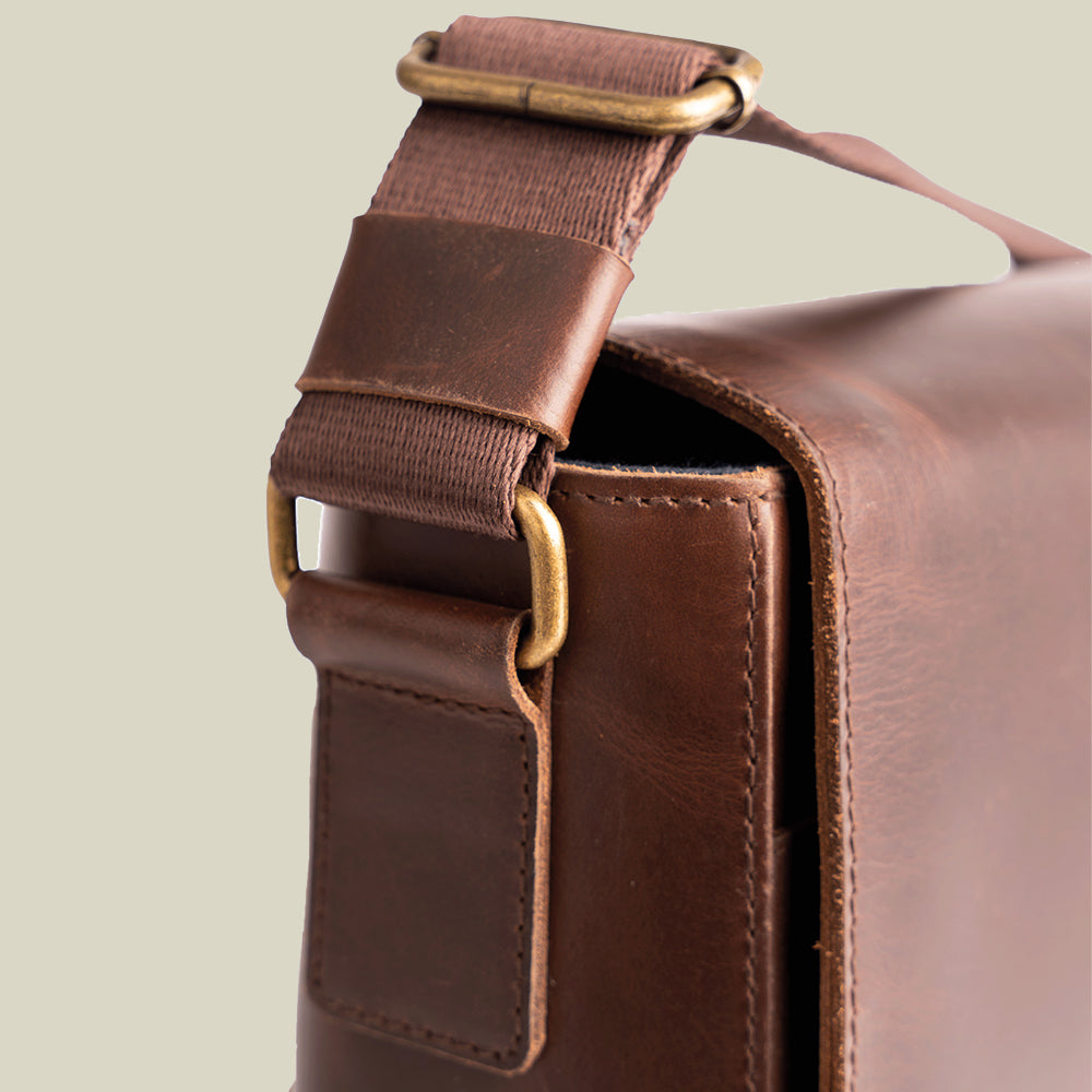 Leder Messenger Bag Times