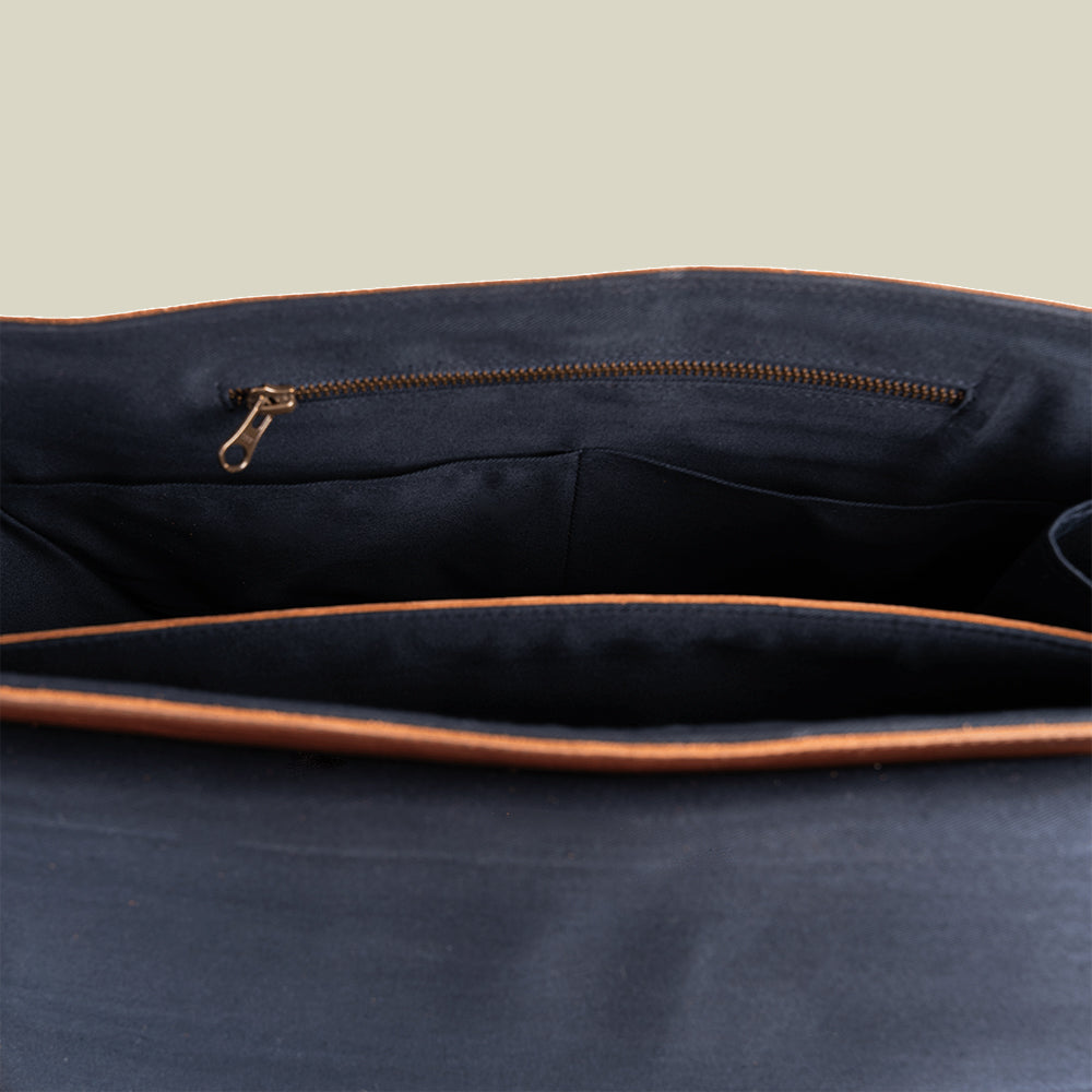 Leder Messenger Bag Times