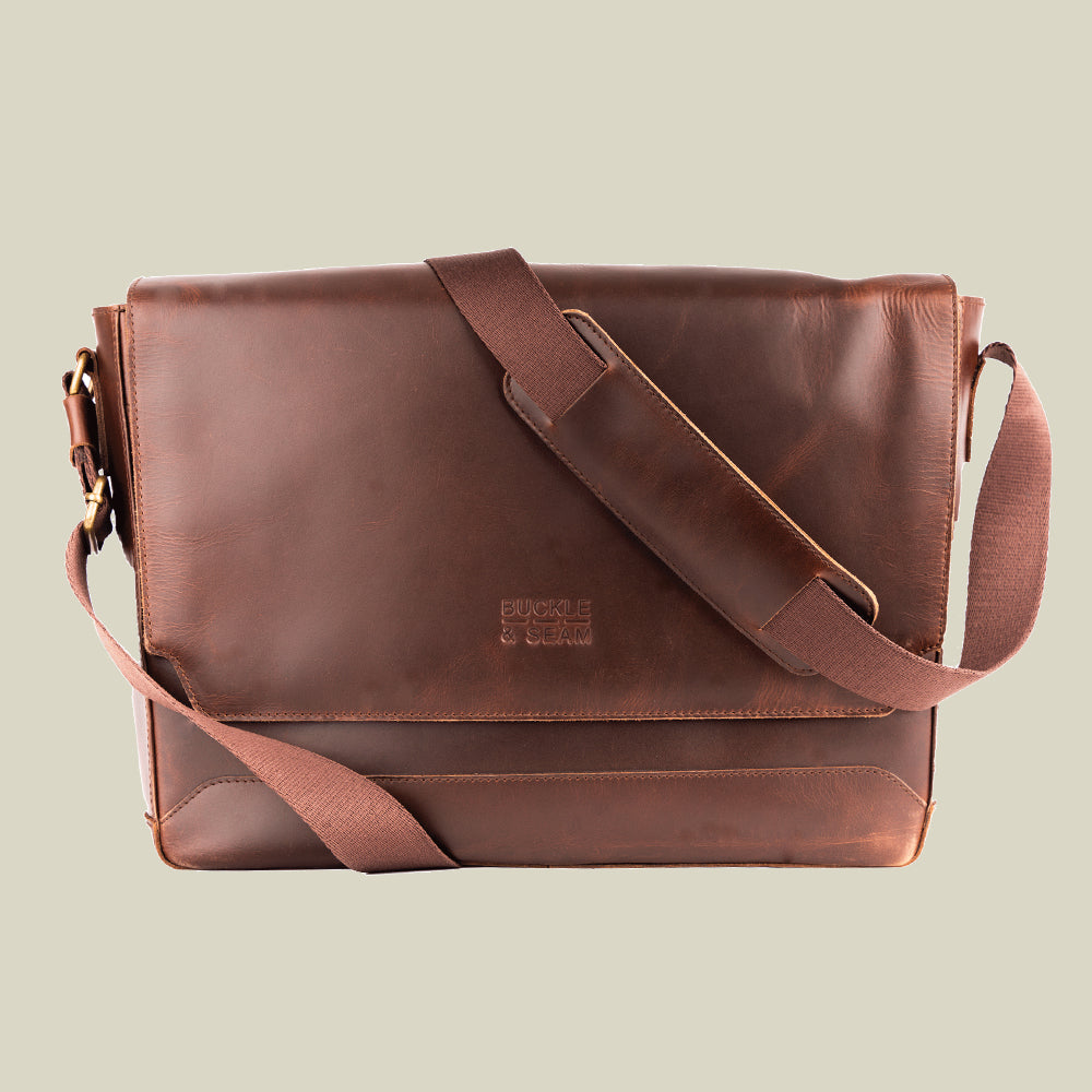 Leder Messenger Bag Times