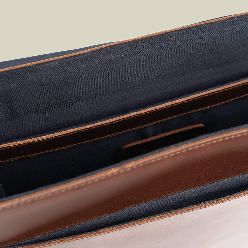 Leder Messenger Bag Times