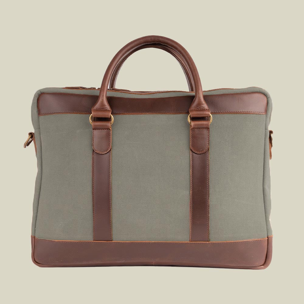 Leather Canvas Business Briefcase Venture