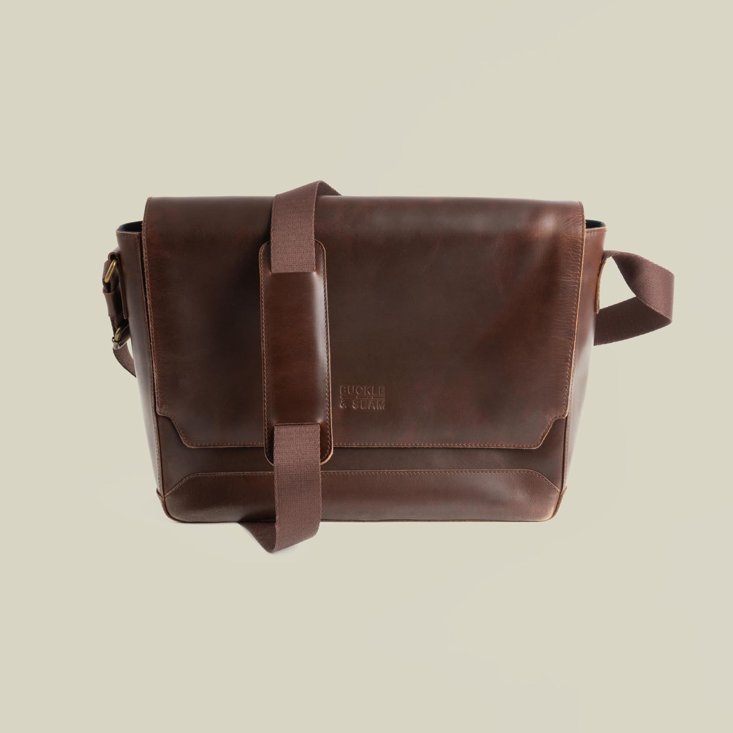 Leder Messenger Bag Times