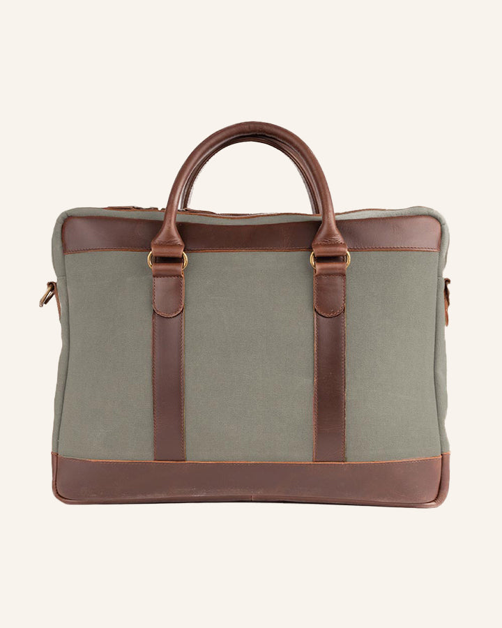 Leather Canvas Business Briefcase Venture