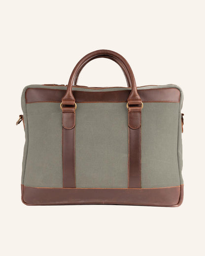 Leather Canvas Business Briefcase Venture
