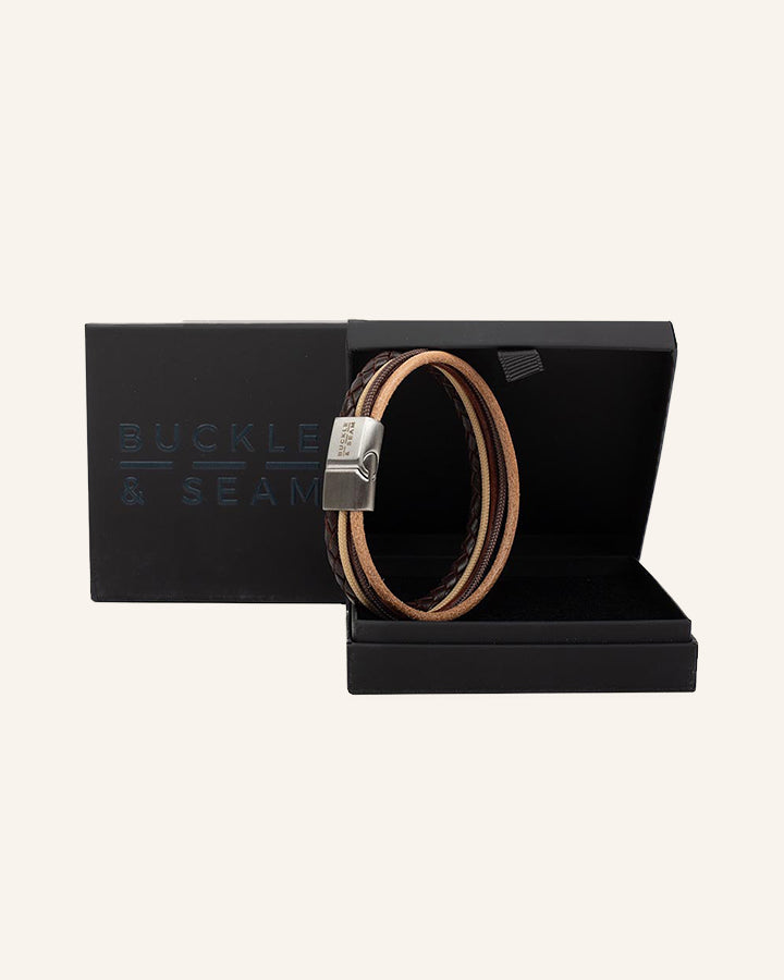 Leather Bracelet Manu brown