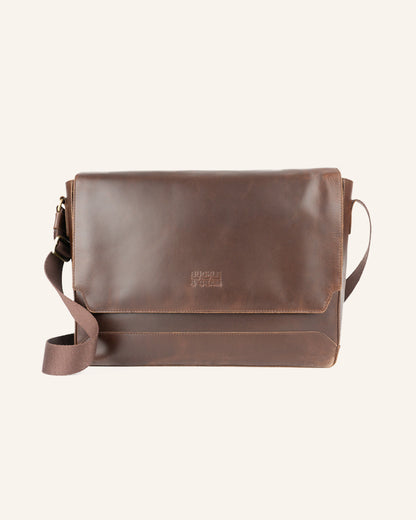 Leder Messenger Bag Times – Buckle and Seam - Main Image