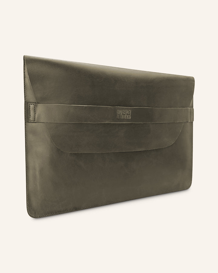 Leder Laptop Sleeve Terra