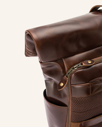 Leather Rolltop Backpack Norman -  Character Sale