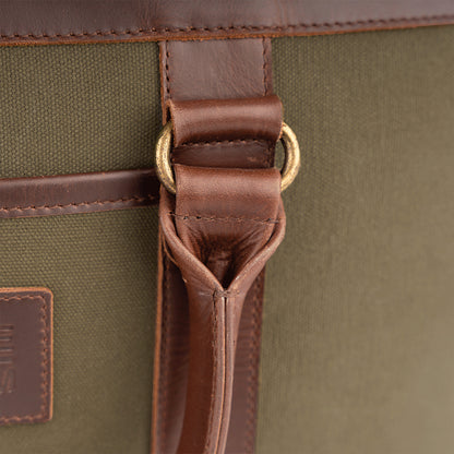 Leather Canvas Business Briefcase Venture