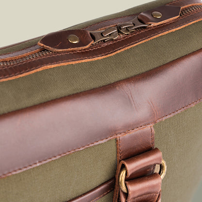 Leather Canvas Business Briefcase Venture