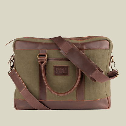 Leather Canvas Business Briefcase Venture