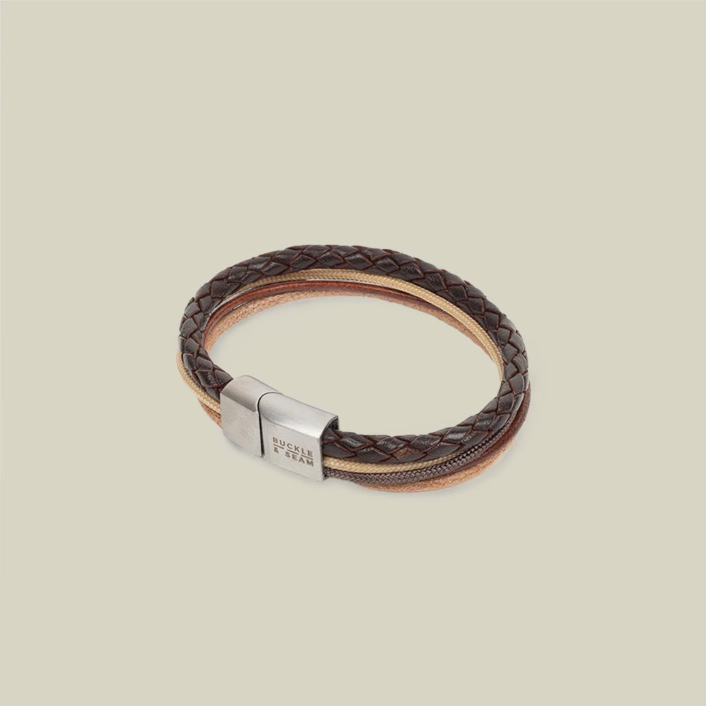 Leather Bracelet Manu brown