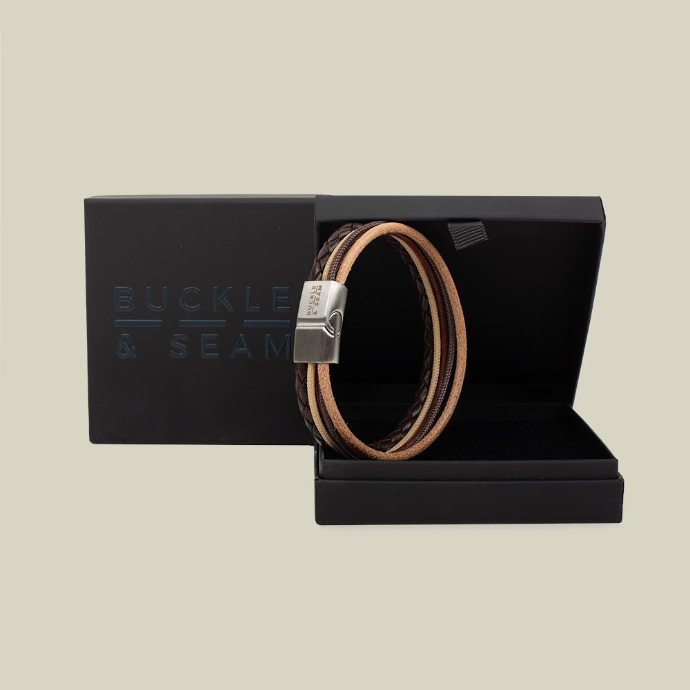 Leather Bracelet Manu brown