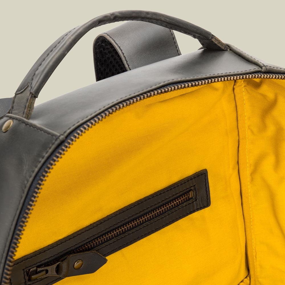 Backpack Leon Anthracite | Yellow