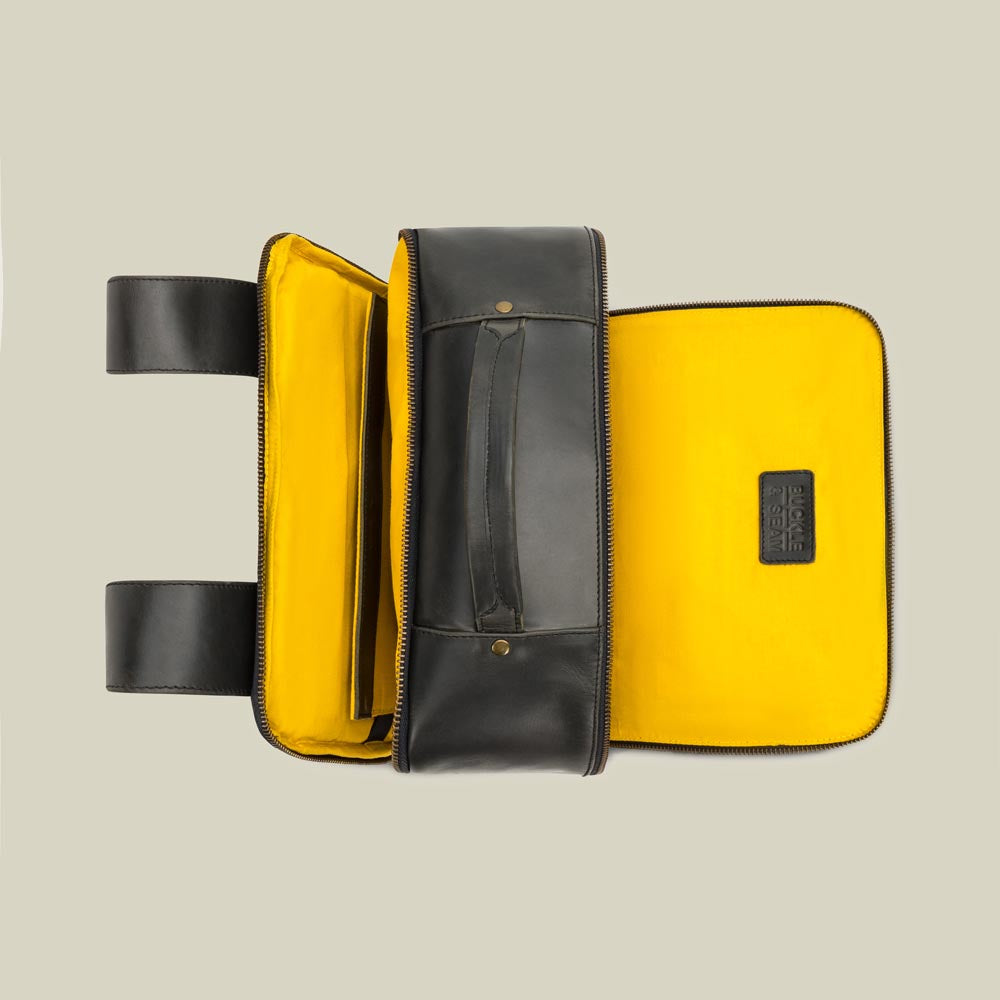 Backpack Leon Anthracite | Yellow