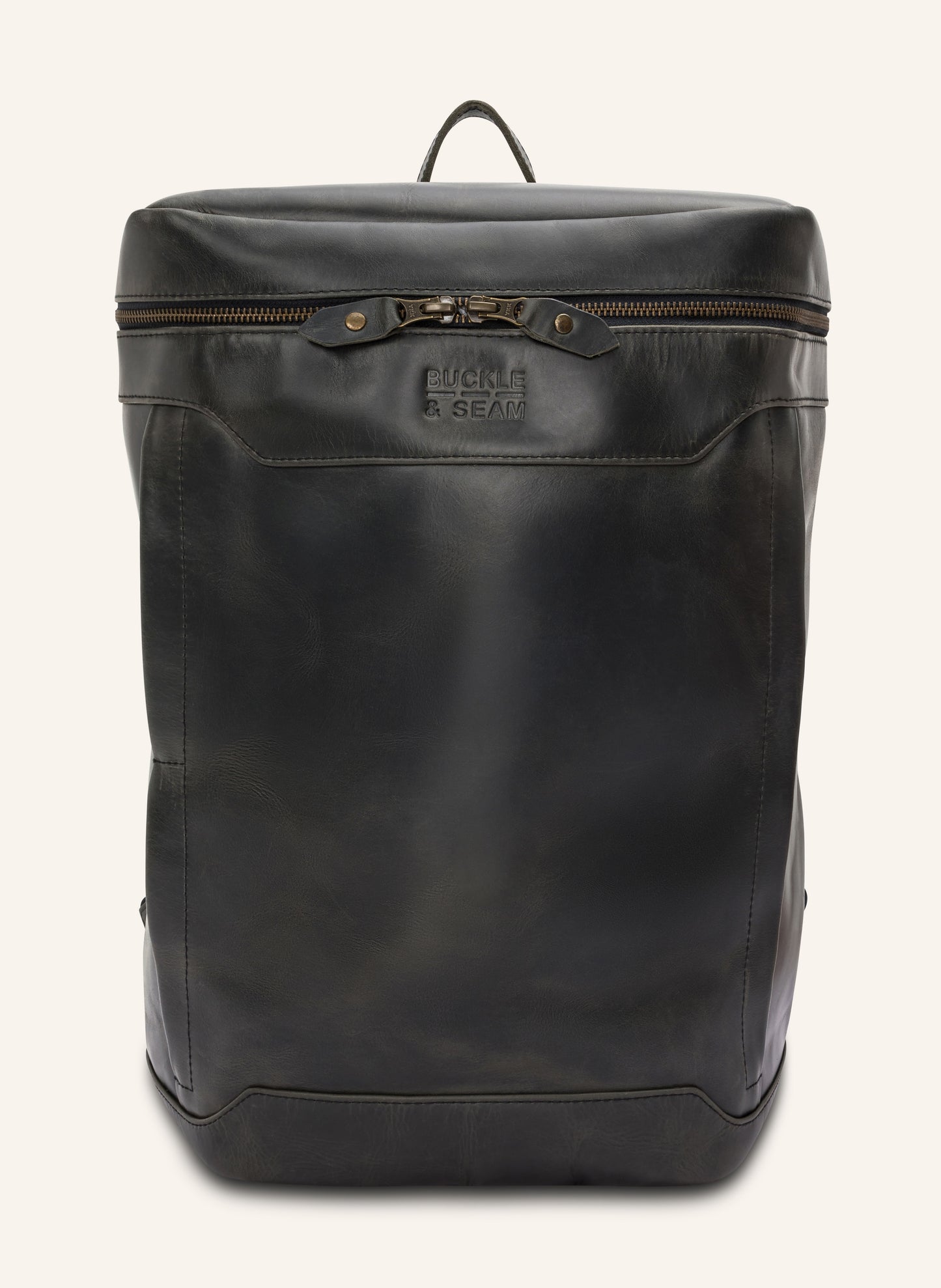 Leder Rucksack Siwa Anthracite | Gelb