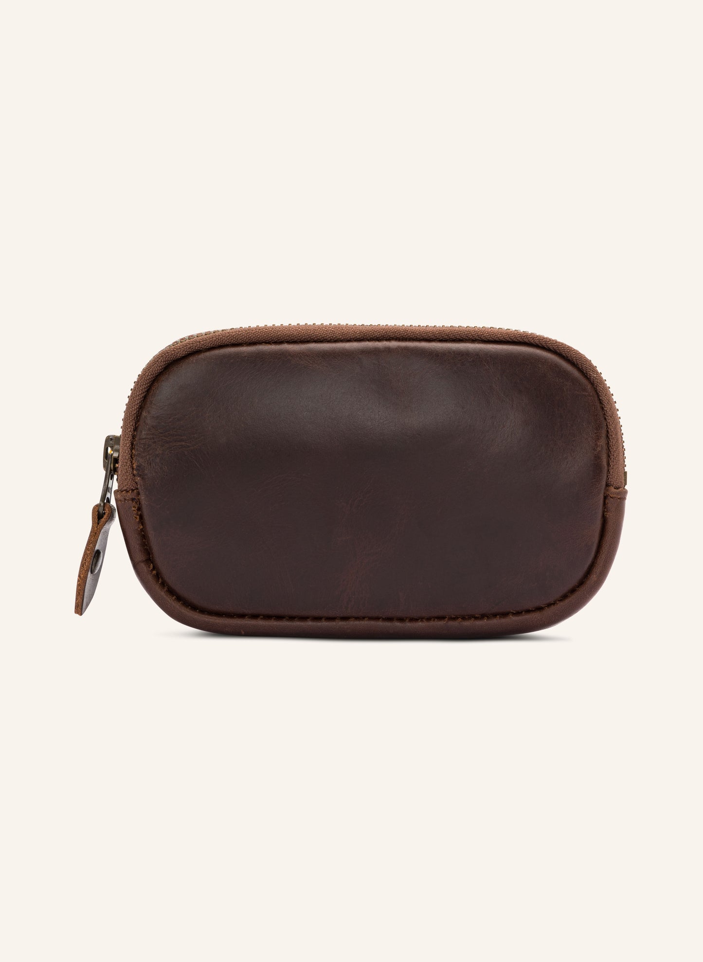 Leather Zip Pouch Karbon