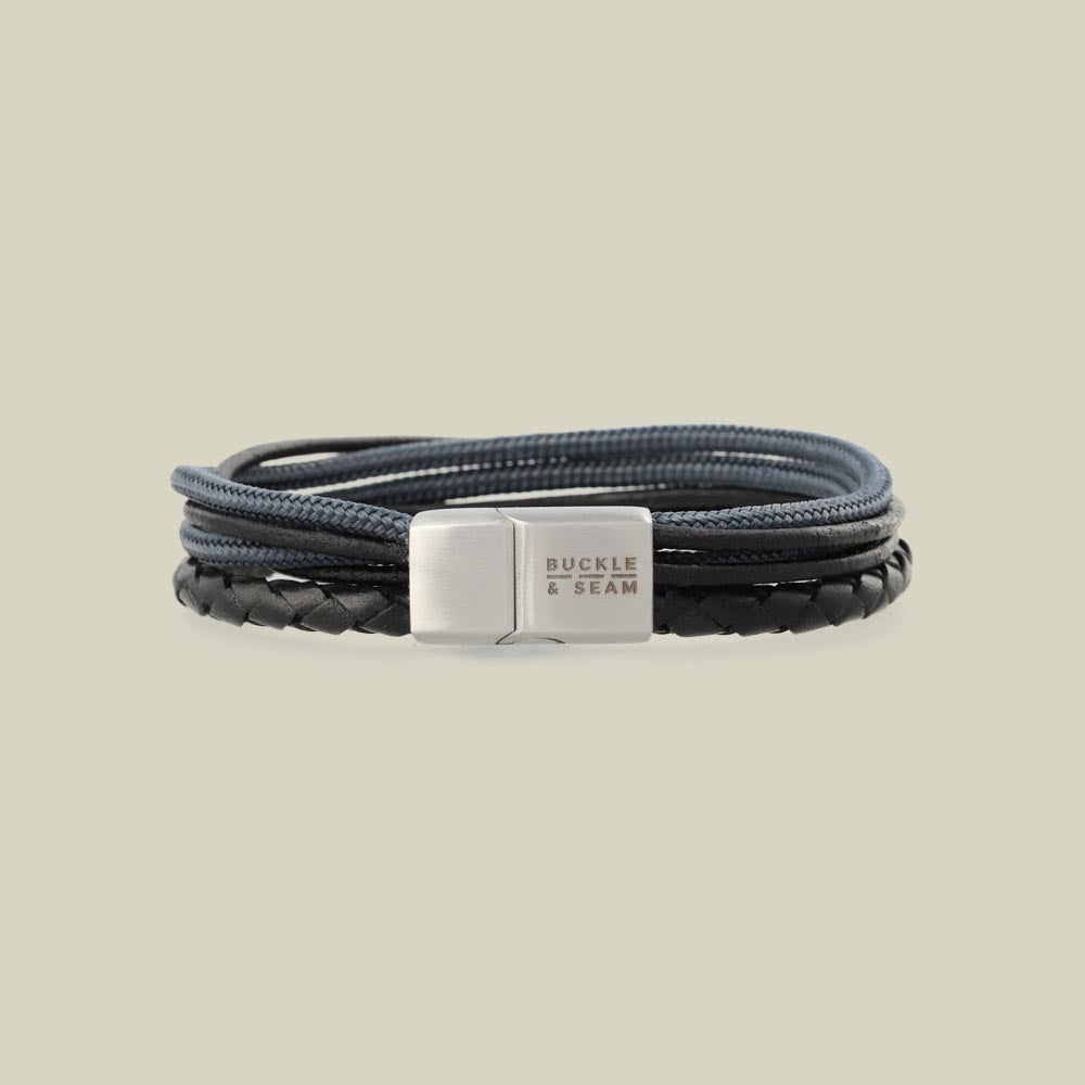 Leder Armband Manu blau